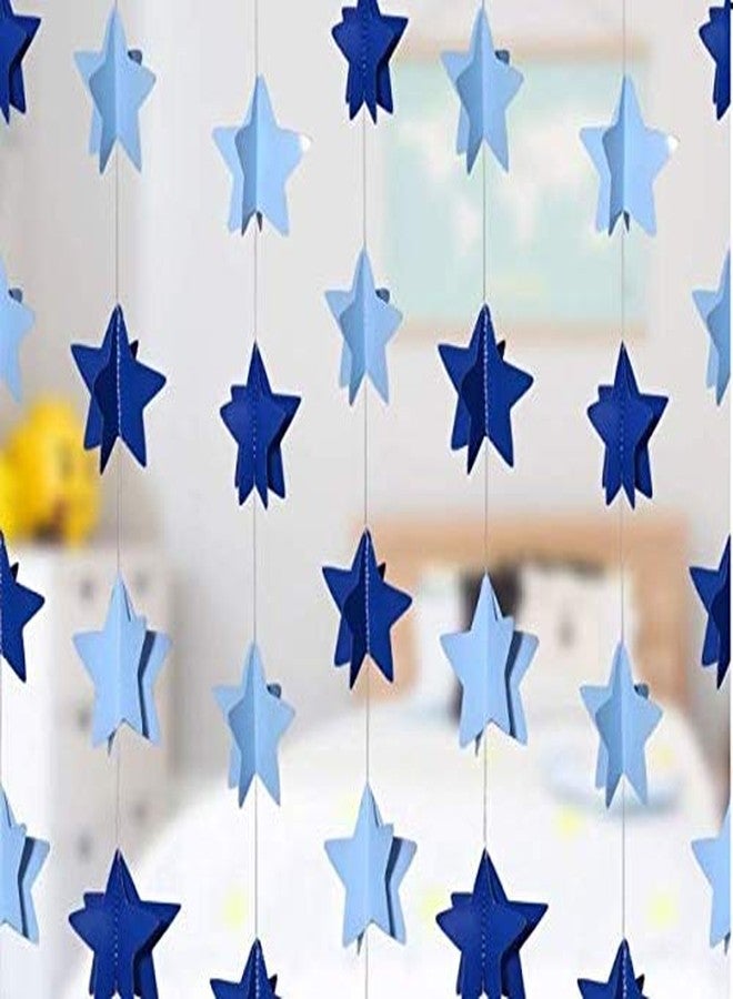 TOYXE 3D Stars Frills, Garland For Parties, Events Decoration, Pack Of 4, Multicolour, 20.25 CM - Image 1